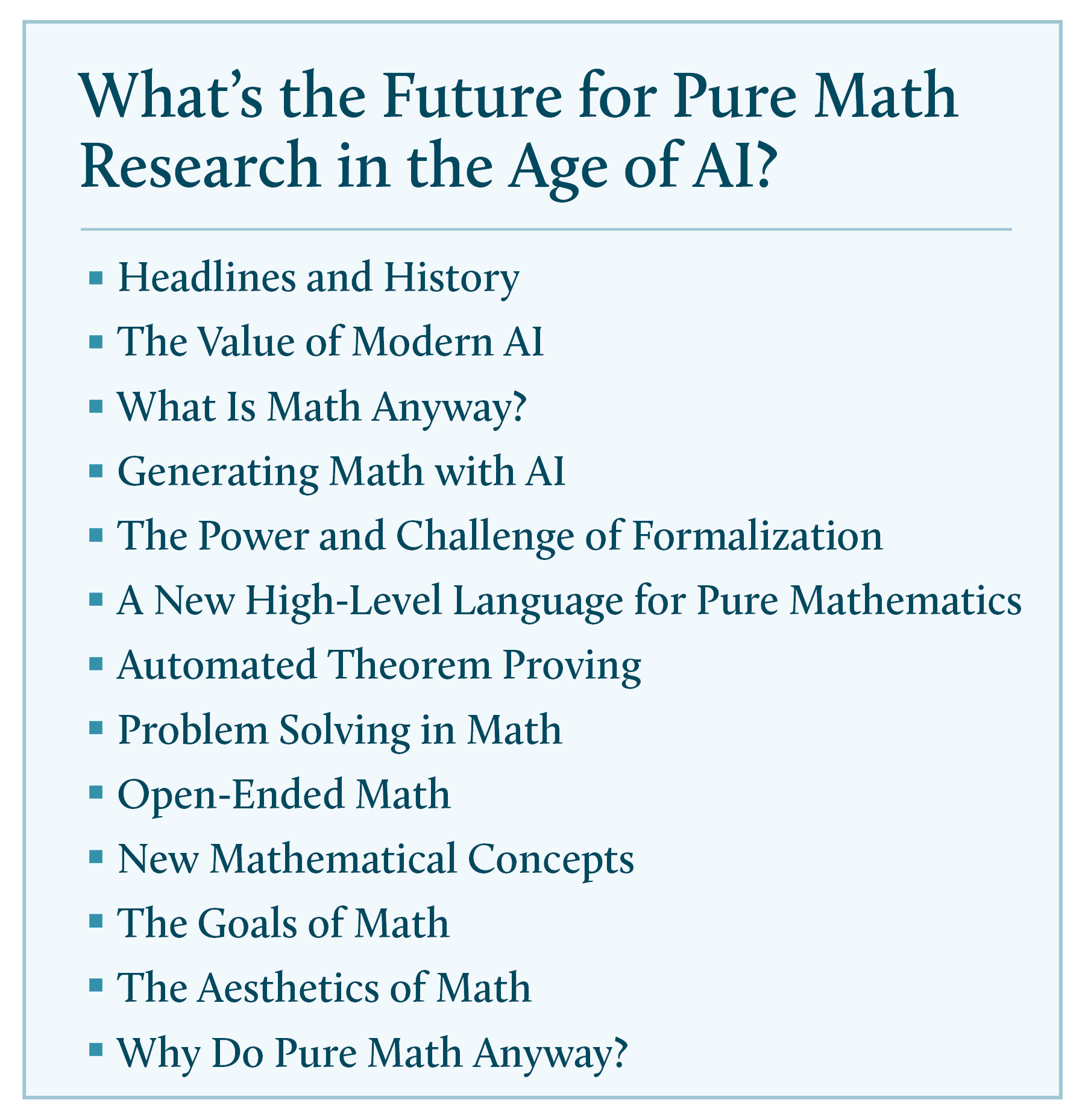 What’s the Future for Pure Math Research in the Age of AI?